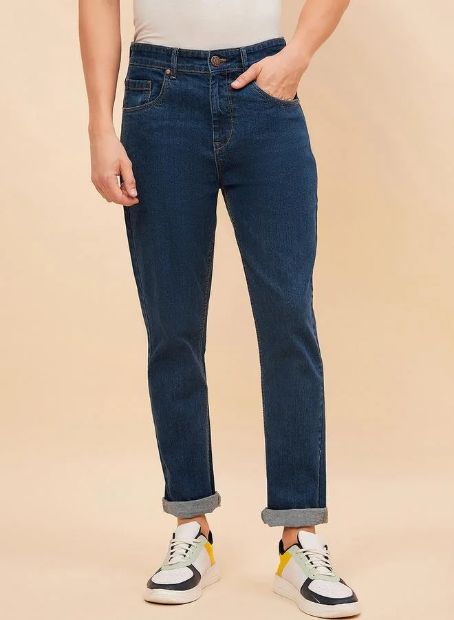 HIGH STAR HIGH STAR Mid Rise Plain Regular Fit Jeans