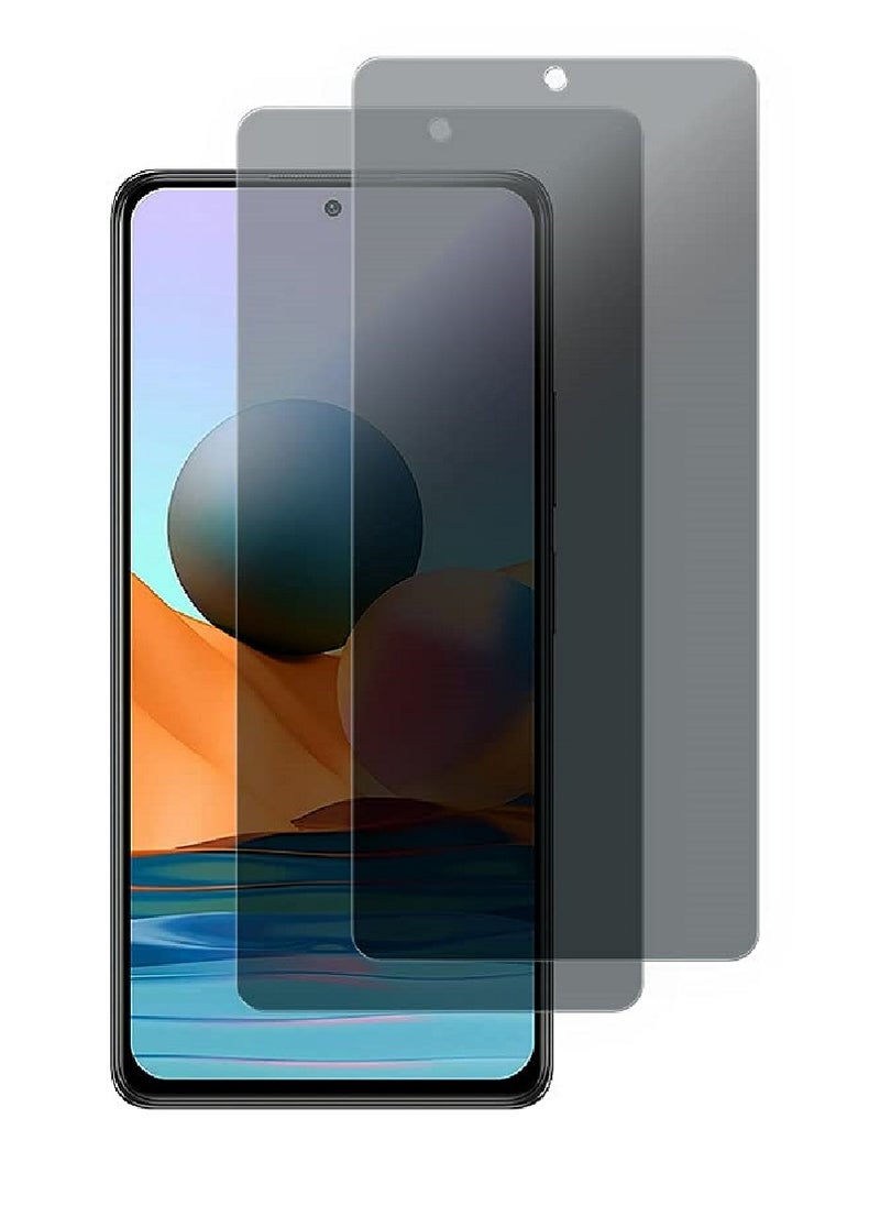Super 2 Pieces Tempered Glass Screen Protector Anti-Spy Privacy Designed For Xiaomi Redmi Note 10 Pro Full Screen Coverage And Bubble Free - Image 1
