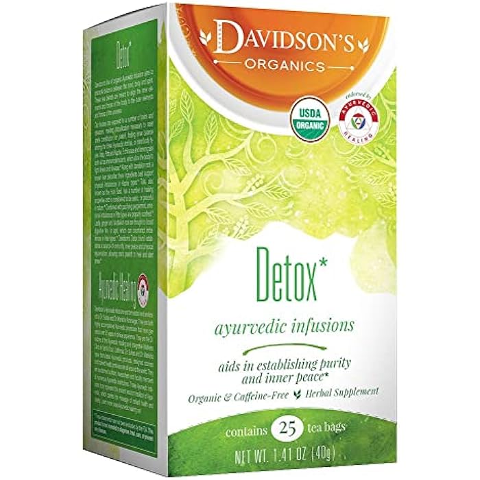 Davidson's Organics, Ayurvedic Infusions, Detox, 25-count Tea Bags, Pack of 6 - Image 1