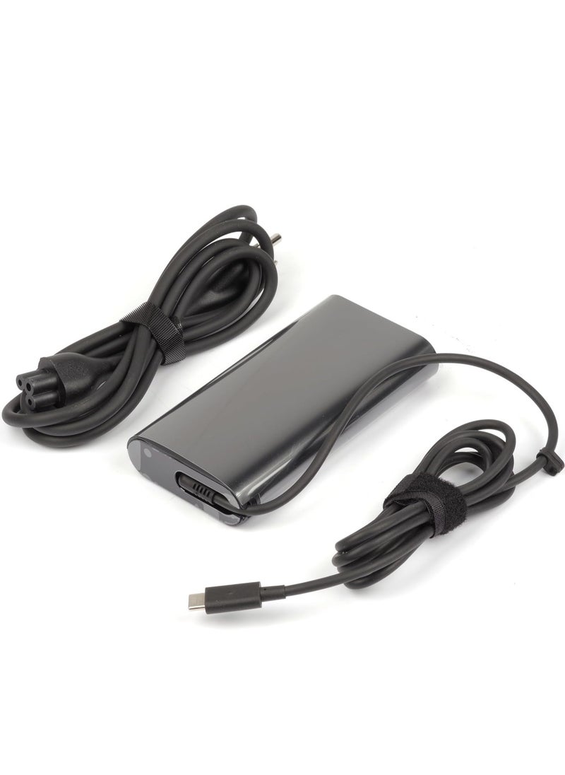 ماركة غير محددة - شاحن لاب توب USB-C بقدرة 90 واط لديل لاتيتيود 3400 3500 5300 5310 5289 5480 5400 5280 5580 7380 7480 7390 7280 ديل XPS 9250 9350 9550 LA90PM1 محول طاقة 70 أسود - Image 1