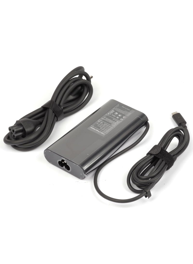 ماركة غير محددة - شاحن لاب توب USB-C بقدرة 90 واط لديل لاتيتيود 3400 3500 5300 5310 5289 5480 5400 5280 5580 7380 7480 7390 7280 ديل XPS 9250 9350 9550 LA90PM1 محول طاقة 70 أسود - Image 1