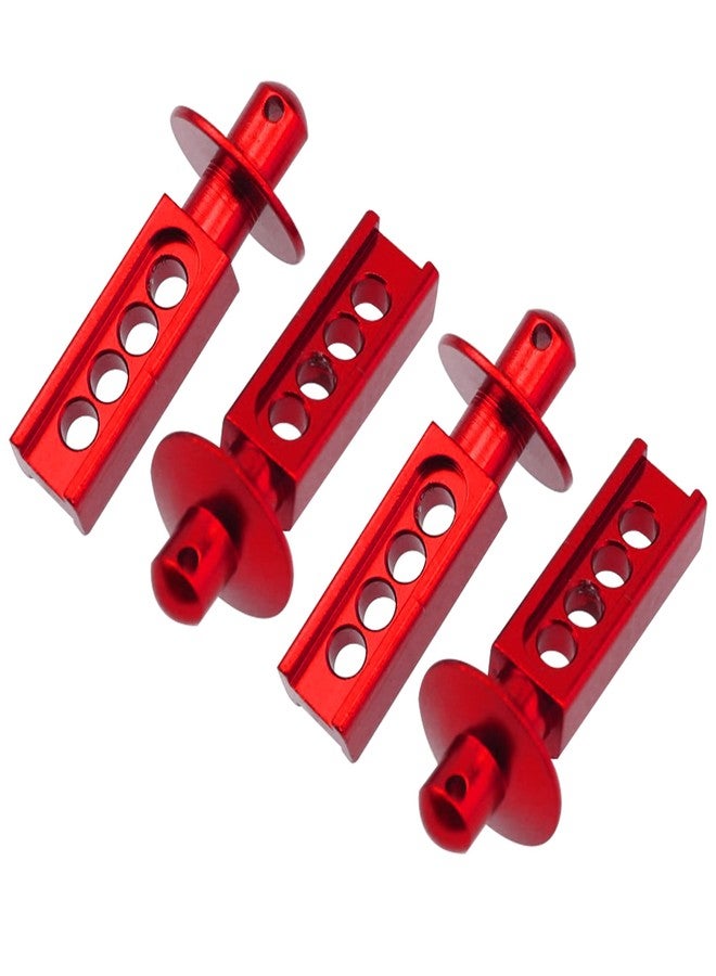 في جو هوبي 4 قطع من دعامات هيكل السيارة من سبائك الألومنيوم من Vgoohobby متوافقة مع سيارة Traxxas Mini E-Revo Mini Slash 1/16 RC (أحمر) - Image 4