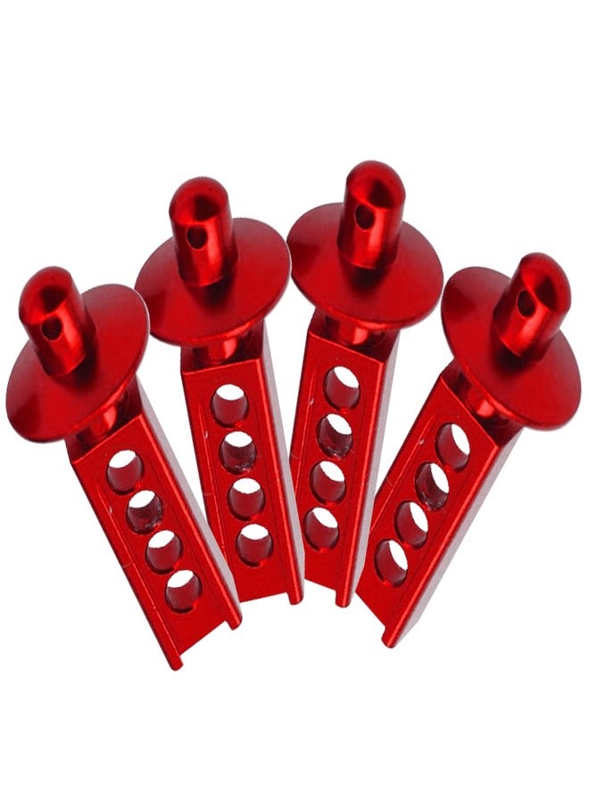 في جو هوبي 4 قطع من دعامات هيكل السيارة من سبائك الألومنيوم من Vgoohobby متوافقة مع سيارة Traxxas Mini E-Revo Mini Slash 1/16 RC (أحمر) - Image 2