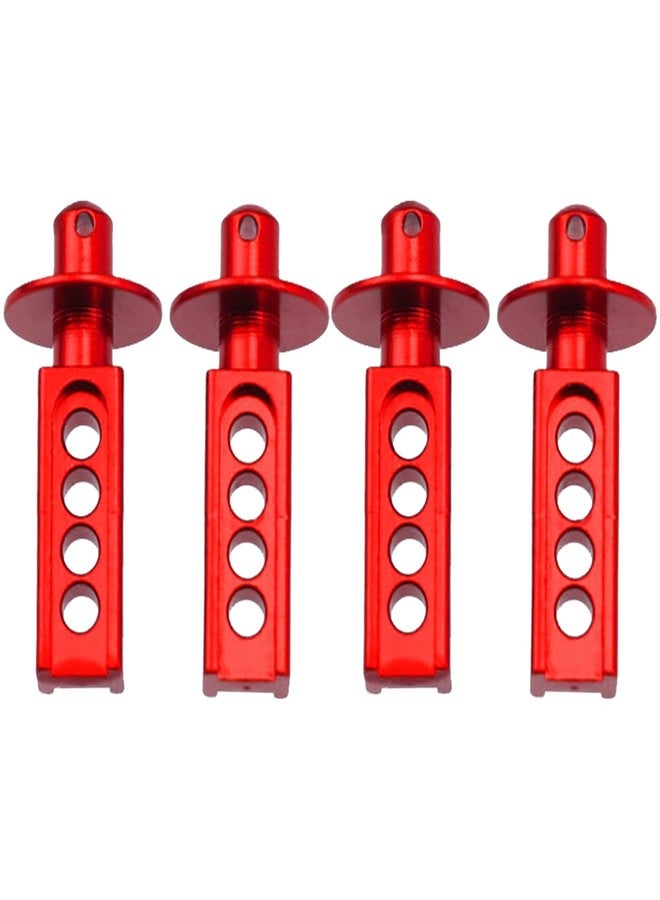 في جو هوبي 4 قطع من دعامات هيكل السيارة من سبائك الألومنيوم من Vgoohobby متوافقة مع سيارة Traxxas Mini E-Revo Mini Slash 1/16 RC (أحمر) - Image 1