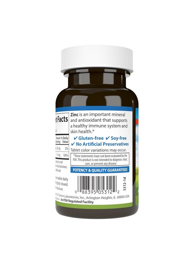 Carlson Zinc 15 Mg Zinc Supplement Zinc Gluconate Immune Support  Skin Health Zinc Tablets Antioxidant Zinc Capsules 250 Tablets - Image 3