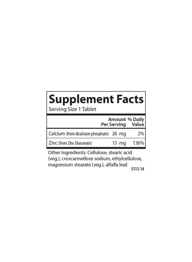 Carlson Zinc 15 Mg Zinc Supplement Zinc Gluconate Immune Support  Skin Health Zinc Tablets Antioxidant Zinc Capsules 250 Tablets - Image 4