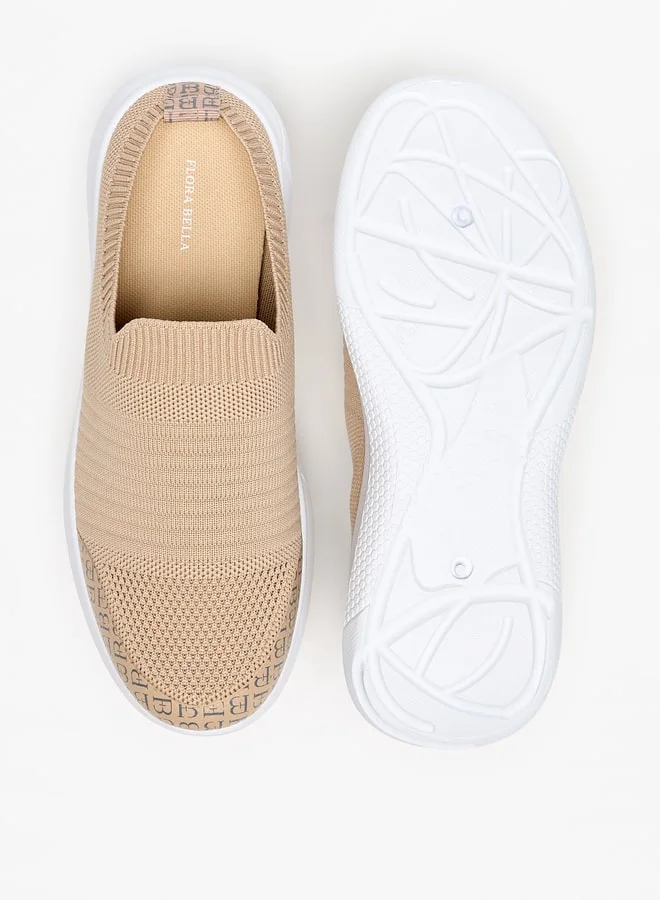 Flora Bella By Shoexpress Womens Textured Slip-On Sneakers