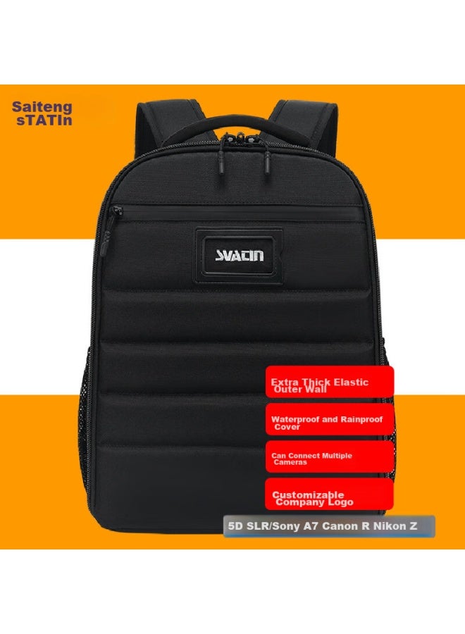 Statin Satin S40 High-quality Fabric Large Capacity Professional Backpack Camera Bag For Dslr Cameras, Outdoor Portable Digital Mirrorless Camera Rain Cover Laptop Bag - Image 1