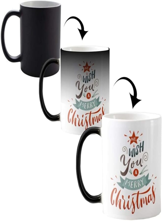 Funky Store Christmas Gifts Wish You A Merry Christmas Ceramic Magic Coffee Mug 330 ml - Christmas Mugs, Xmas Decorations, Christmas Decor, Xmas Mugs, Quirky Mugs