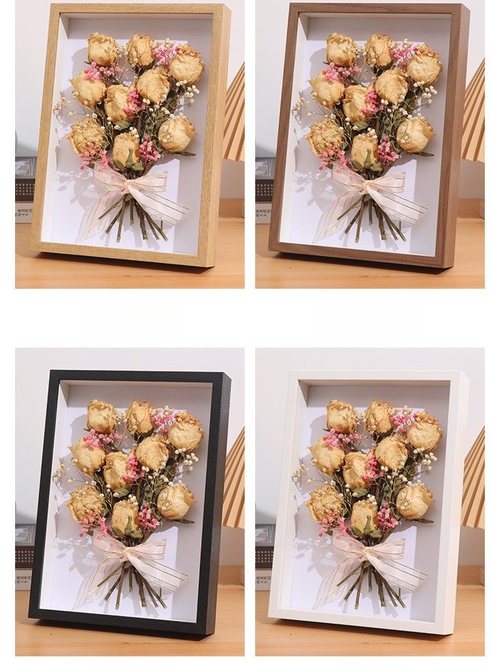 إطار الصورة لملء, إطار الصورة العميقة لملء, 21.8 × 26.8 سم, إطار عميق للجدار وسطح المكتب, إطار الكائن ثلاثي الأبعاد, عميق 3 سم, مناسبة لتزيين الجدار ثلاثي الأبعاد, الخشب - Image 4