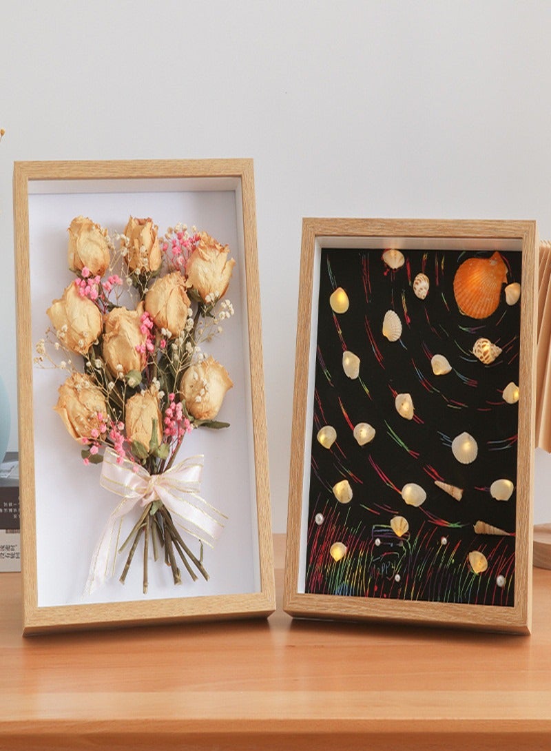 إطار الصورة لملء, إطار الصورة العميقة لملء, 21.8 × 26.8 سم, إطار عميق للجدار وسطح المكتب, إطار الكائن ثلاثي الأبعاد, عميق 3 سم, مناسبة لتزيين الجدار ثلاثي الأبعاد, الخشب - Image 5