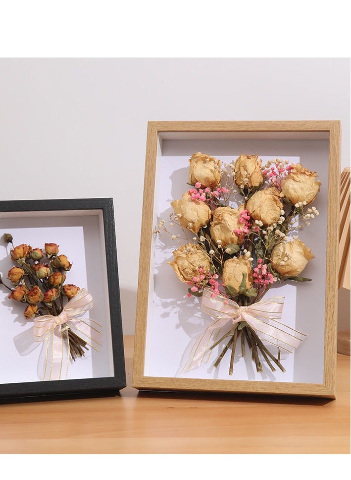 إطار الصورة لملء, إطار الصورة العميقة لملء, 21.8 × 26.8 سم, إطار عميق للجدار وسطح المكتب, إطار الكائن ثلاثي الأبعاد, عميق 3 سم, مناسبة لتزيين الجدار ثلاثي الأبعاد, الخشب - Image 2