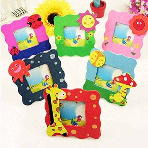 SILLYME 5pc Cute Wooden Photo Frame - return gifts birthday party - return gift for kids age 6-10 10-12 - birthday return gift for kids 6-12 - kanjak gifts for girls pack of 12 - Image 1