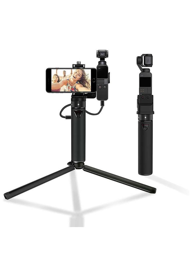 Smatree Portable Osmo Pocket 2 PowerStick Compatible for DJI Pocket 1/2, Handheld Smartphone Holder Mount Bracket Set With Tripod - Image 1