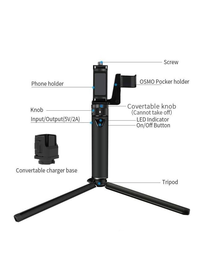 Smatree Portable Osmo Pocket 2 PowerStick Compatible for DJI Pocket 1/2, Handheld Smartphone Holder Mount Bracket Set With Tripod - Image 3