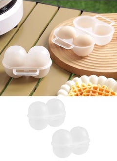 ShebSheb 2PCS Portable Egg Storage Box,Plastic Eggs Carrier Container,Shockproof and Secure Egg Holder Case for Outdoor Camping Picnic  - Image 1
