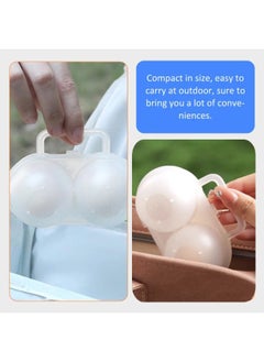 ShebSheb 2PCS Portable Egg Storage Box,Plastic Eggs Carrier Container,Shockproof and Secure Egg Holder Case for Outdoor Camping Picnic  - Image 3