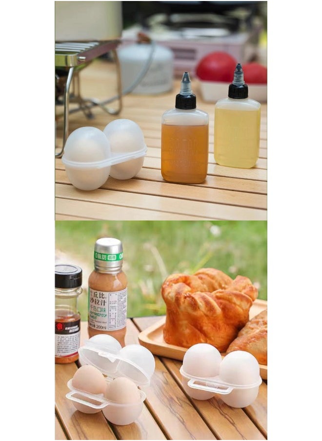 ShebSheb - 2PCS Portable Egg Storage Box,Plastic Eggs Carrier Container,Shockproof and Secure Egg Holder Case for Outdoor Camping Picnic - Image 1