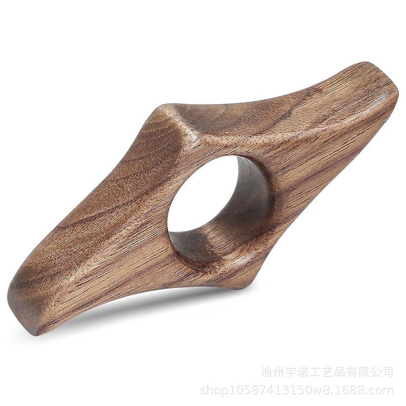 Solid Wood Smooth Walnut Book Press Reading Ring One-Handed Reading Artifact Beech Wood Bookmark - Image 3