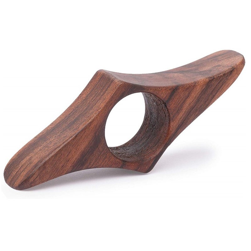 Solid Wood Smooth Walnut Book Press Reading Ring One-Handed Reading Artifact Beech Wood Bookmark - Image 2