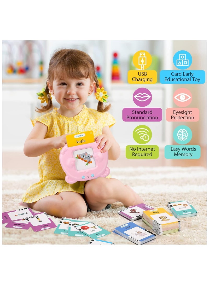 بطاقات فلاش الناطقة باللغة الإنجليزية من فيلي، ألعاب تعليمية 1 2 3 4 5 6 سنوات لعبة أطفال بعمر ألعاب تعليمية مع بطاقات 112 ورقة من 224 كلمة عيد ميلاد مونتيسوري... - Image 4