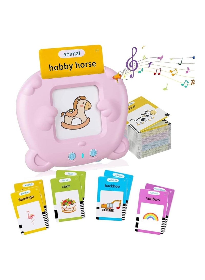 بطاقات فلاش الناطقة باللغة الإنجليزية من فيلي، ألعاب تعليمية 1 2 3 4 5 6 سنوات لعبة أطفال بعمر ألعاب تعليمية مع بطاقات 112 ورقة من 224 كلمة عيد ميلاد مونتيسوري... - Image 1