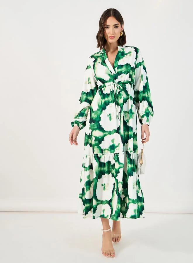 Styli Tie-Waist Midi Dress
