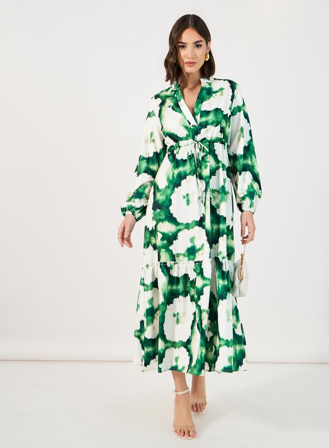 Styli Tie-Waist Midi Dress  - Image 3