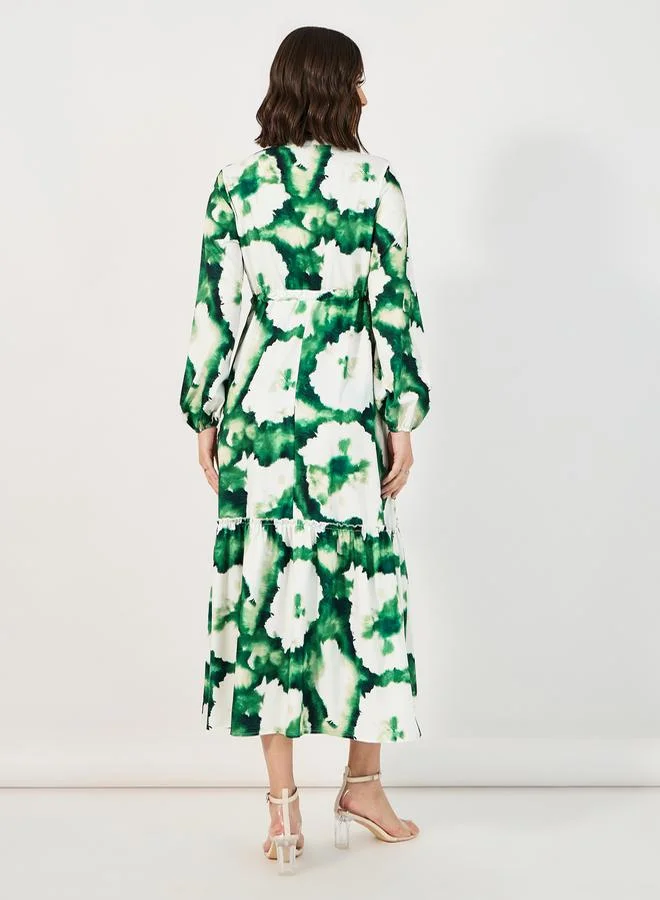 Styli Tie-Waist Midi Dress