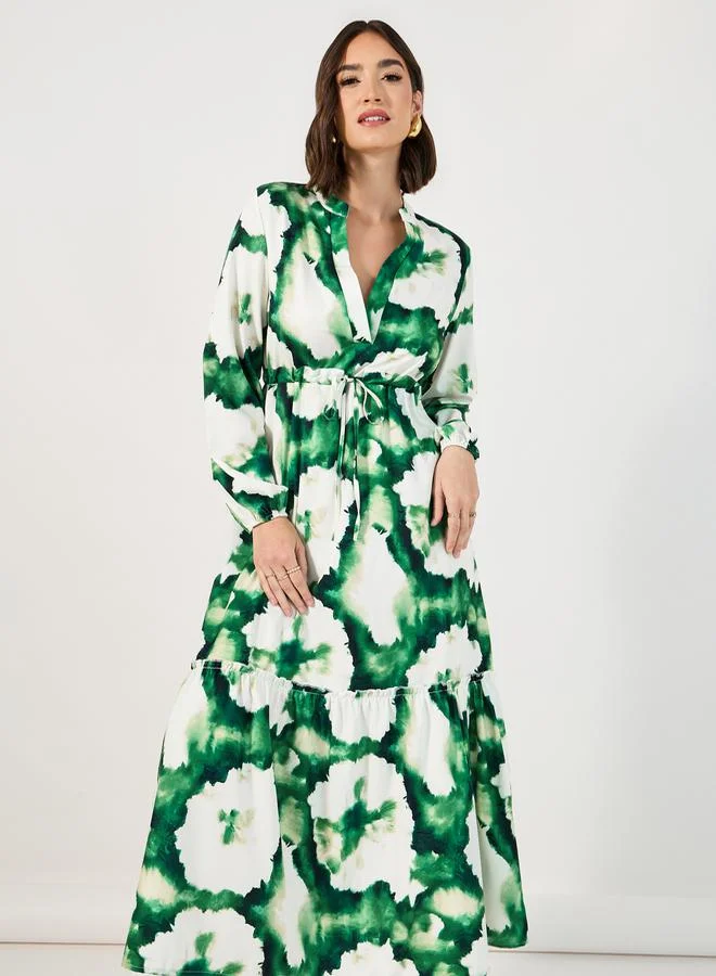 Styli Tie-Waist Midi Dress