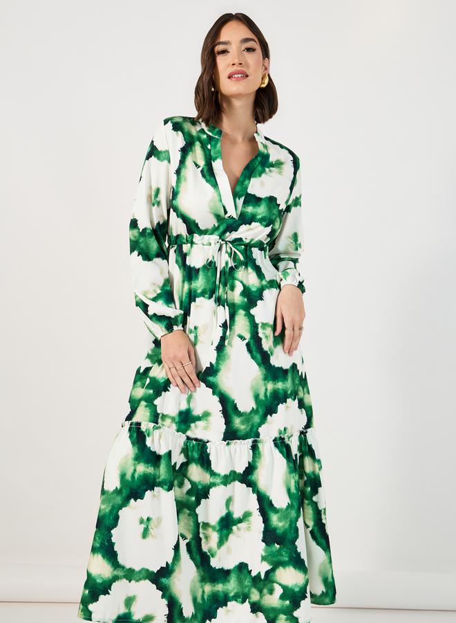 Styli Tie-Waist Midi Dress  - Image 4