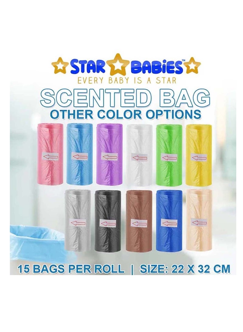 STAR BABiES حزمة كومبو (حقيبة معطرة 2 قطعة مع موزع، حصيرة تغيير قابلة للتخلص 10 قطع) - أزرق - Image 4