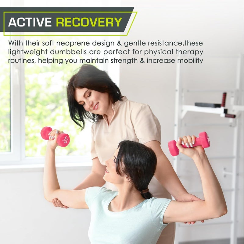 بروسورس أثقال من النايلون البلاستيكي من ProSourceFit مغطاة بطبقة خاصة لمنع الانزلاق، وزنها 4 أرطال. - Image 5