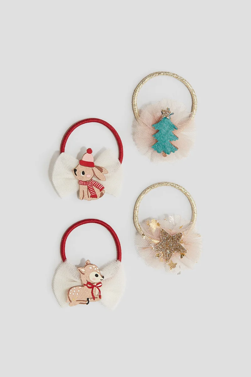 H&M 4-Pack Bow-Detail Hair Elastics