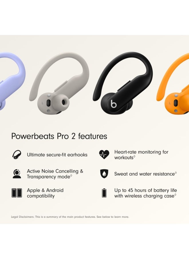 Beats by Dr. Dre - Beats PowerbeatsPro2 Wireless Bluetooth Earbuds – Noise Cancelling, Heart-Rate Monitor, works with Apple & Android - Jet Black - Image 1