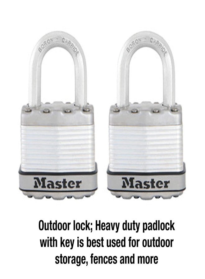 Master Lock M1XT Magnum Heavy Duty Padlock with Key, 2 Pack Keyed-Alike - Image 2