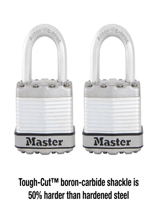 Master Lock M1XT Magnum Heavy Duty Padlock with Key, 2 Pack Keyed-Alike - Image 3