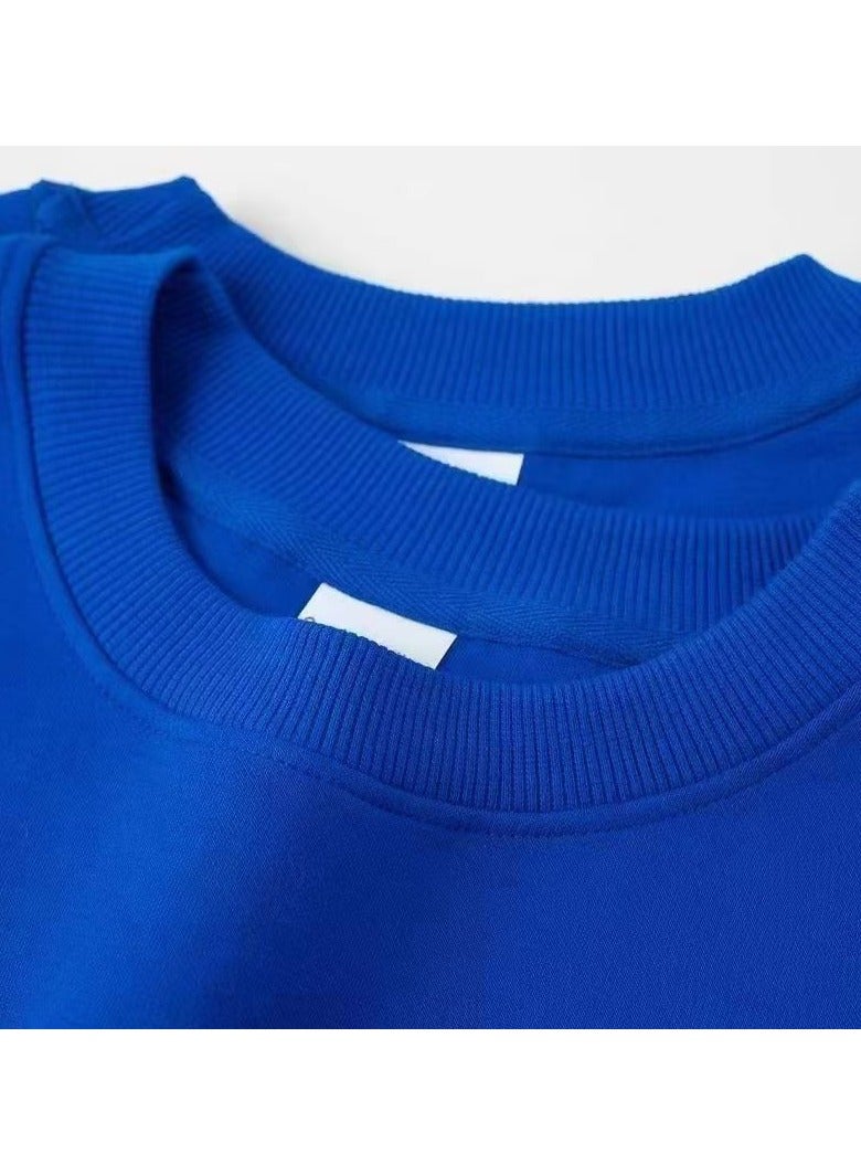 Fashion new women's sportswear cotton round neck casual long sleeved pullover top  - Image 3