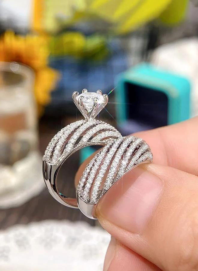 تايك تو خاتم مُتعدد اللفّات مُرصع بأحجار الراين