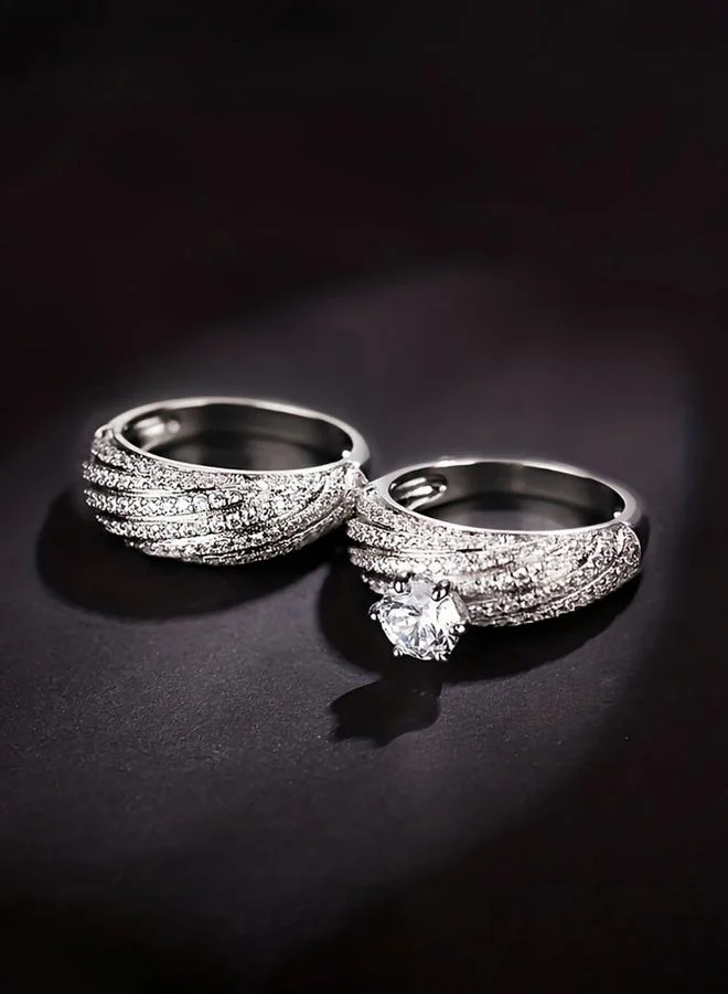 Take Two  Rhinestone Inlaid Multi-Turn Ring for Women | Best Price UAE