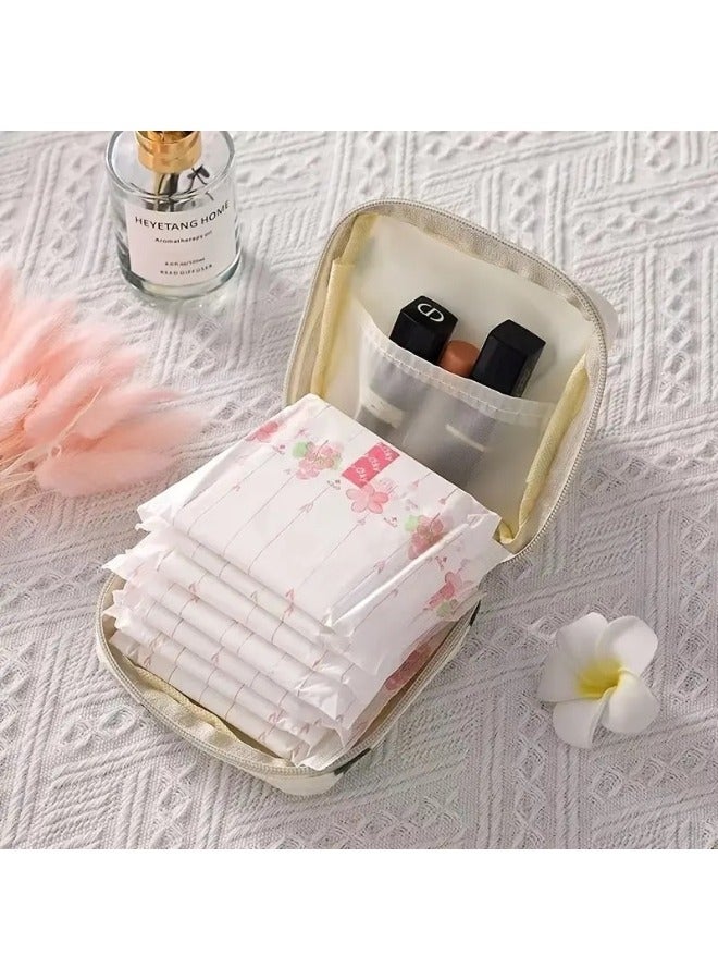 Sanitary Napkin Storage Bag, 1Pcs Zipper Menstrual Pad Bag Portable Sanitary Napkin Storage Tampons Holder for Purse First Period Kit for Teen Girls Store Sanitary Pads for Women - Multicolor  - Image 2
