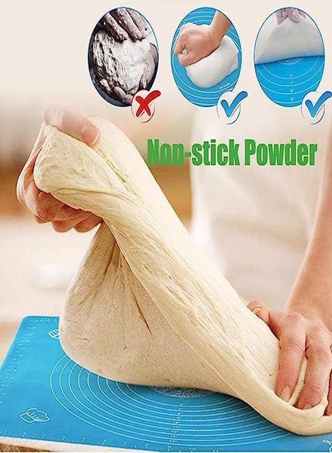 PH BROTHER Baking mat/Dough Rolling mat/kneading Dough mat- Non-Stick| Easy to Clean| Reusable | Foldable| Extra Large Size- 50 x 40 cm (2PC Blue) - Image 4