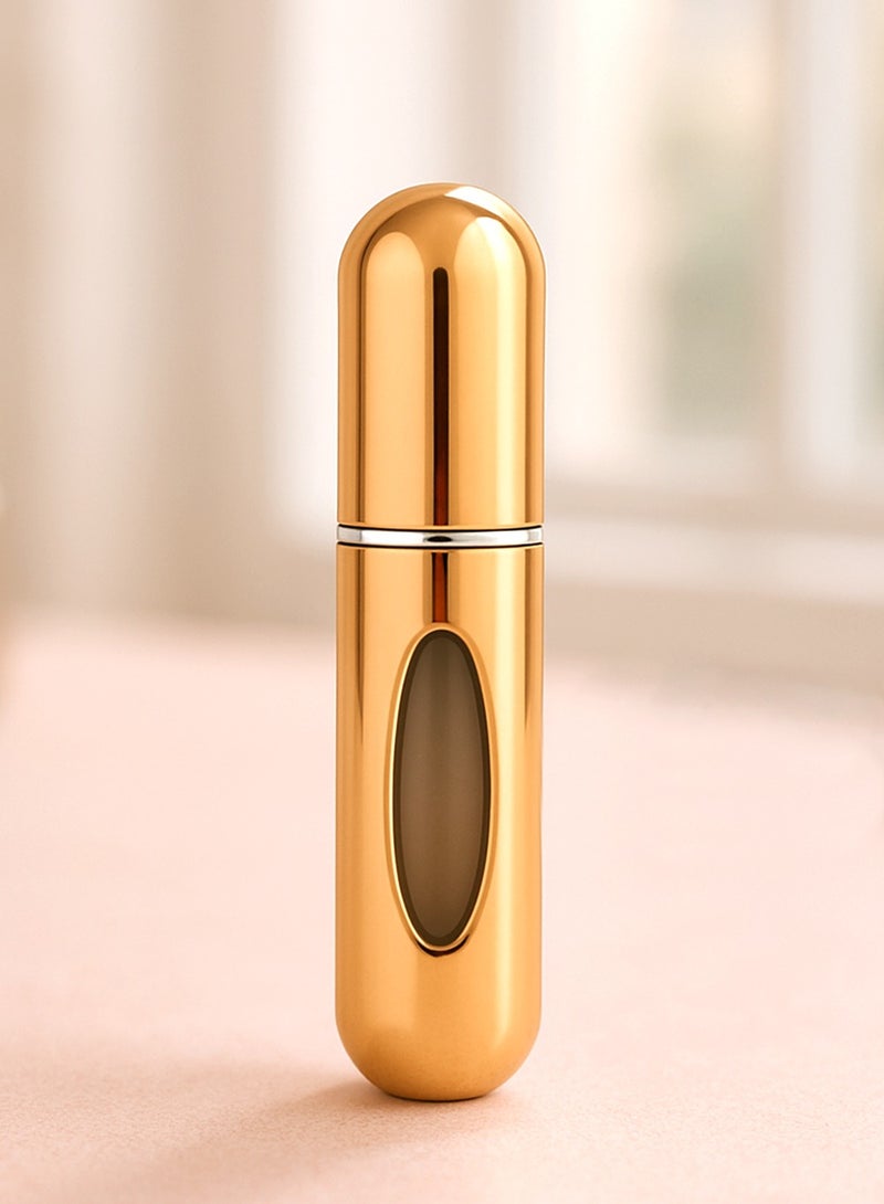 Refillable Perfume Atomizer | 5ml Gold Travel Spray Bottle | Leak-Proof & TSA-Approved Mini Fragrance Container - Image 1