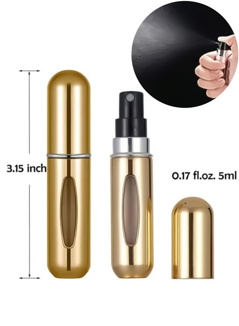 Refillable Perfume Atomizer | 5ml Gold Travel Spray Bottle | Leak-Proof & TSA-Approved Mini Fragrance Container - Image 3