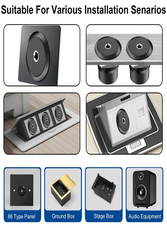 Poyiccot 3.5mm TRS Panel Mount Stereo Audio Adapter, 3.5mm 1/8 inch TRS Female to Female Screw Panel Mount Headphone Adapter for Extension Smartphones Laptop Audio Port, 2pcs - Image 4