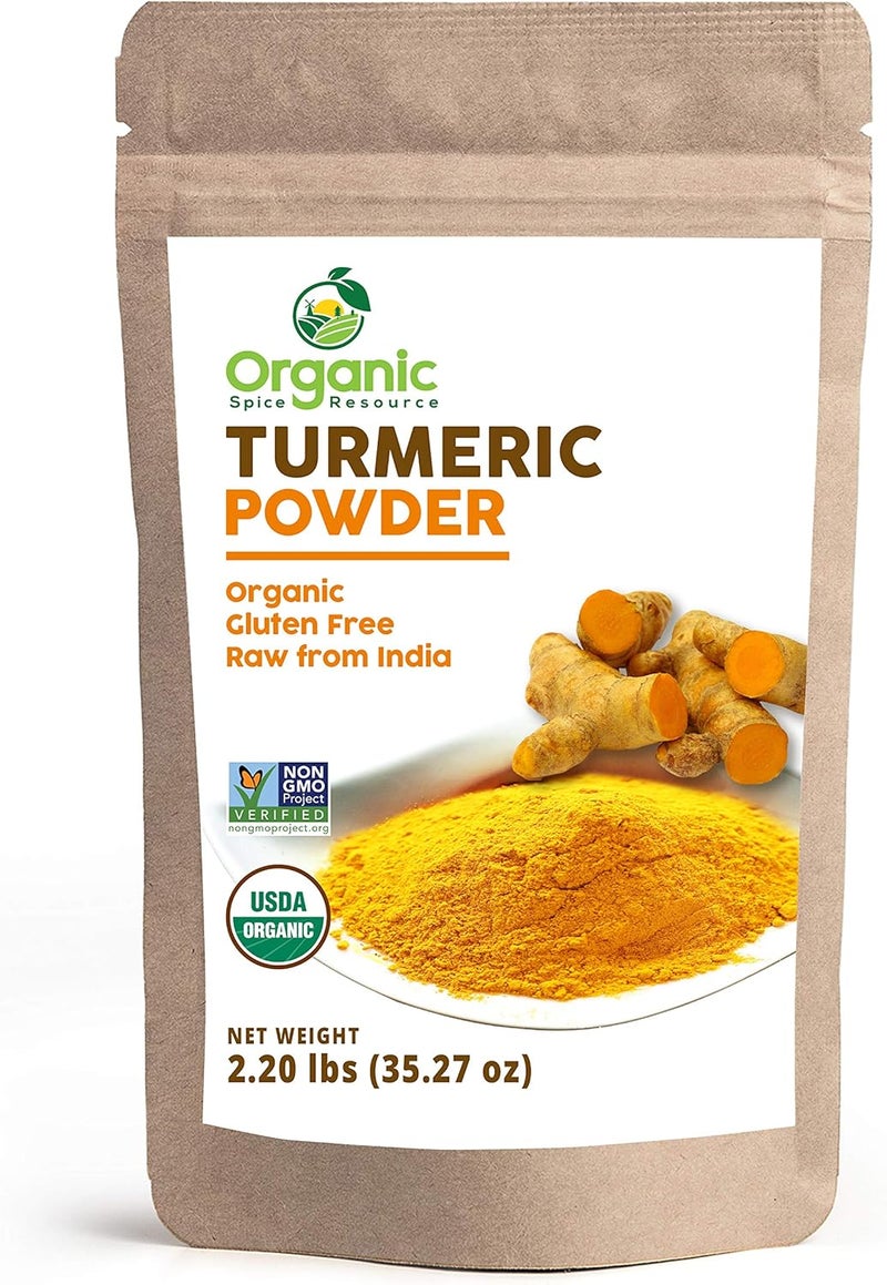organic_spice_resource Organic Turmeric Powder with Curcumin - 35.27 Ounce (2.2 lbs) - USDA Organic and Non-GMO - Image 1