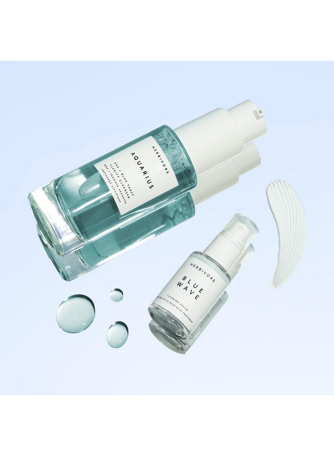 HERBIVORE Blue Besties Duo - 2-Step Treatment for Acne-Prone Skin, Aquarius Cleanser (50 mL) & Blue Wave Serum (10 mL), Plant-Based, Vegan, Cruelty-Free - Image 3