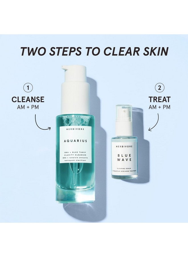 HERBIVORE Blue Besties Duo - 2-Step Treatment for Acne-Prone Skin, Aquarius Cleanser (50 mL) & Blue Wave Serum (10 mL), Plant-Based, Vegan, Cruelty-Free - Image 2