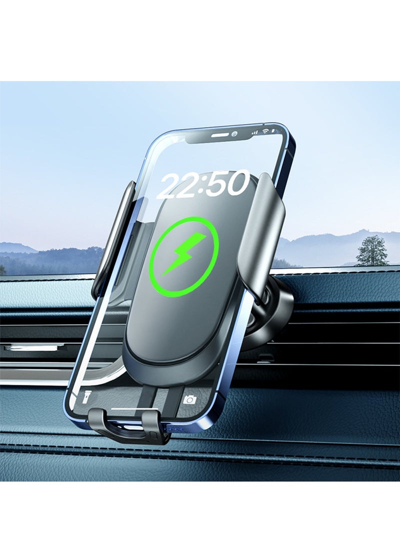 Car Mobile Phone Holder, Fast Charging Phone Mount for Car Air Vent, Universal Phone Stand for iPhone and Android - Image 1