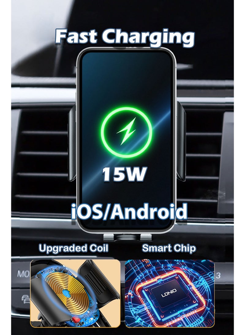 Car Mobile Phone Holder, Fast Charging Phone Mount for Car Air Vent, Universal Phone Stand for iPhone and Android - Image 5